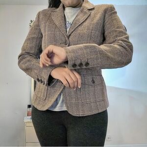 Reitmans Women's Herringbone Blazer - Brown and Black